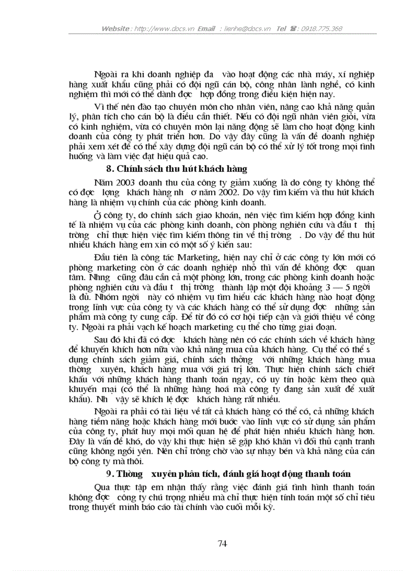 image for page Một số biện pháp nhằm hoàn thiện hoạt động thanh toán trong kinh doanh tại công ty xnk máy hà nội