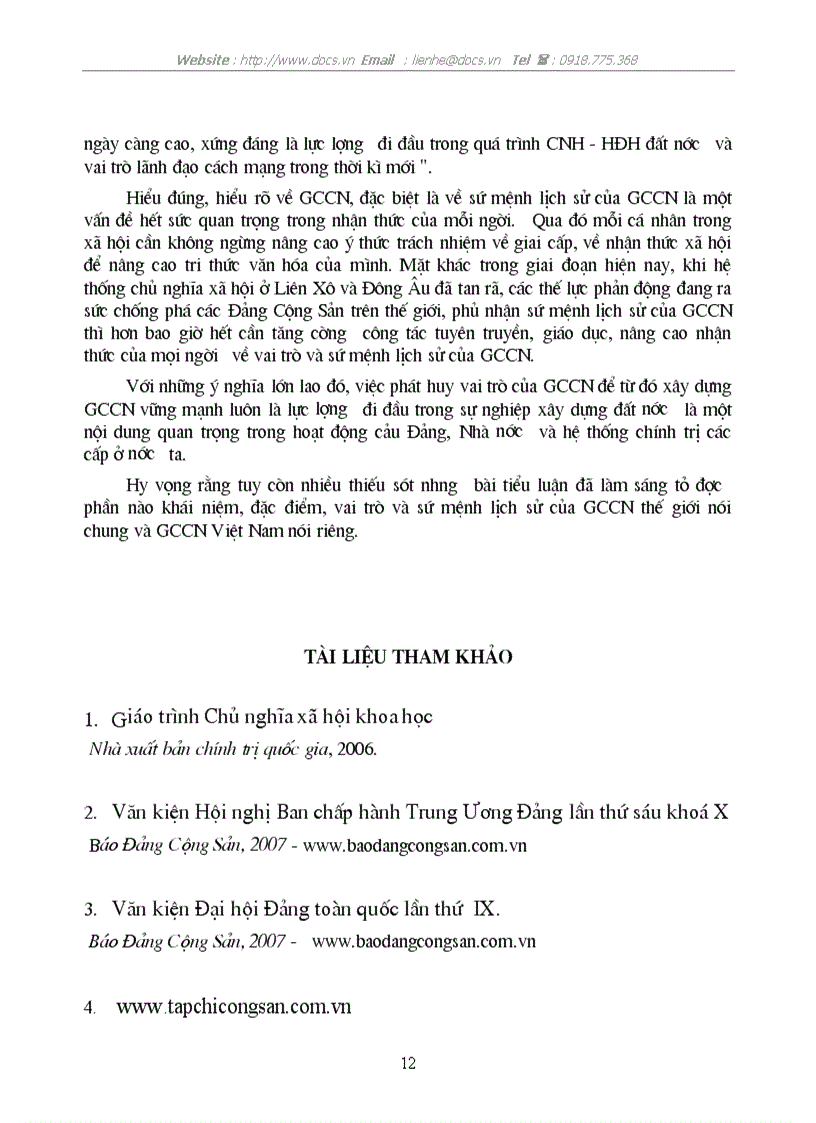 image for page Giai cấp công nhân và sứ mệnh lịch sử của giai cấp công nhân trong thời đại ngày nay