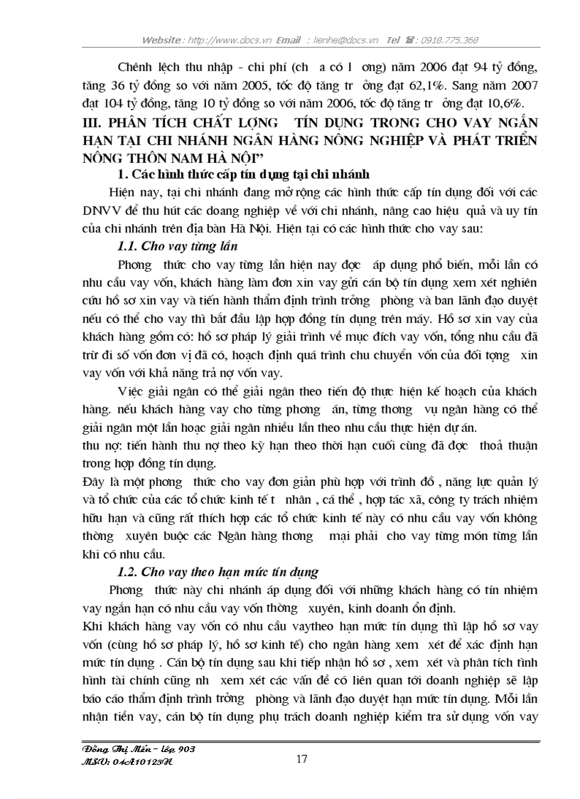 image for page Giải pháp nâng cao chất lượng tín dụng tại Ngân hàng Nông nghiệp và phát triển nông thôn chi nhánh Nam Hà Nội