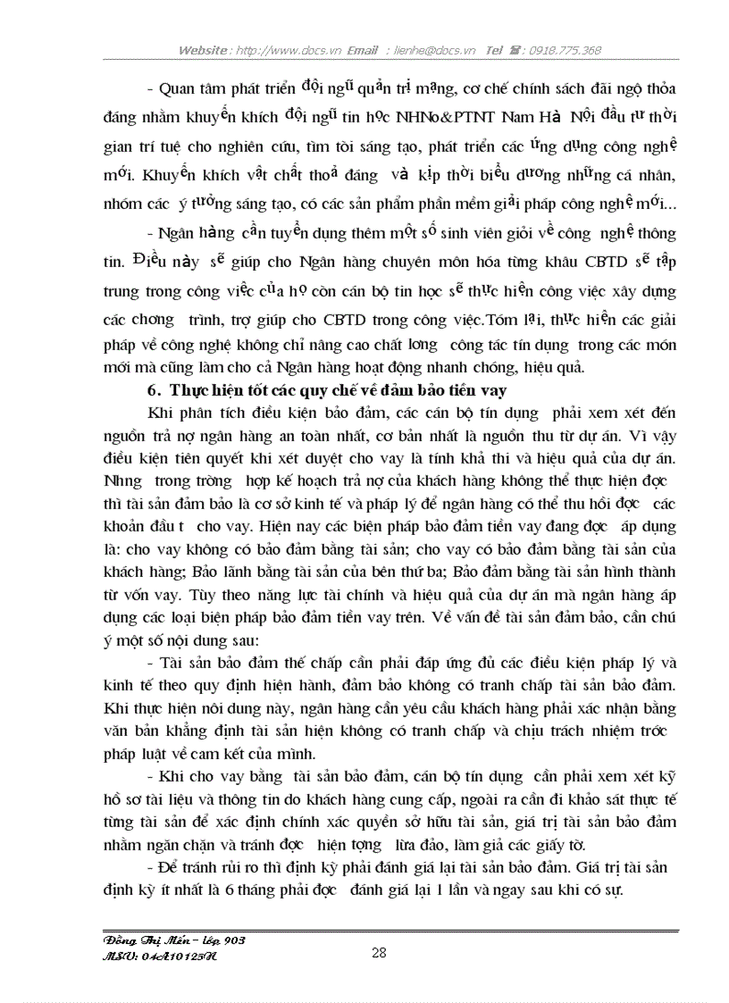 image for page Giải pháp nâng cao chất lượng tín dụng tại Ngân hàng Nông nghiệp và phát triển nông thôn chi nhánh Nam Hà Nội
