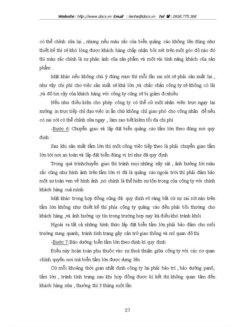 image for page Hoạt động quảng cáo panô tấm lớn của C ty quảng cáo Bình Minh Thực trạng giải pháp