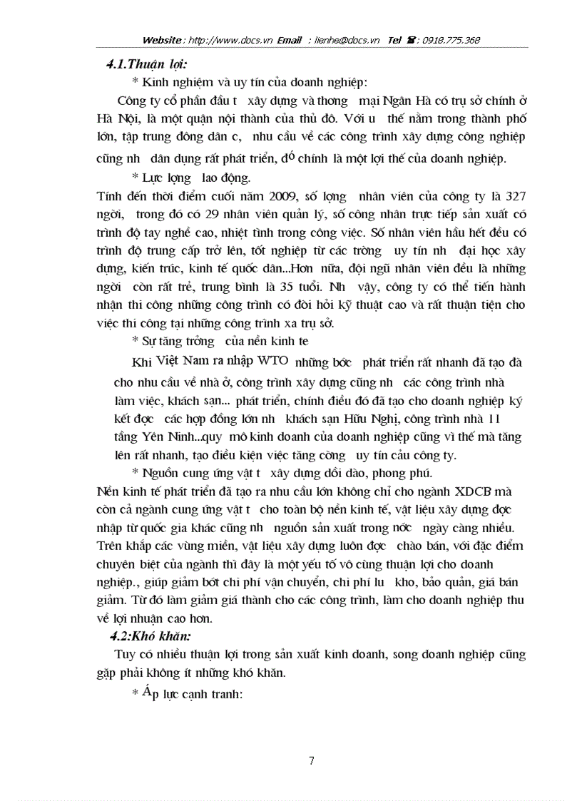 image for page Quá trình hình thành phát triển và đặc điểm tổ chức SXKD của Công ty cổ phần đầu tư xây dựng và thương mại Ngân Hà