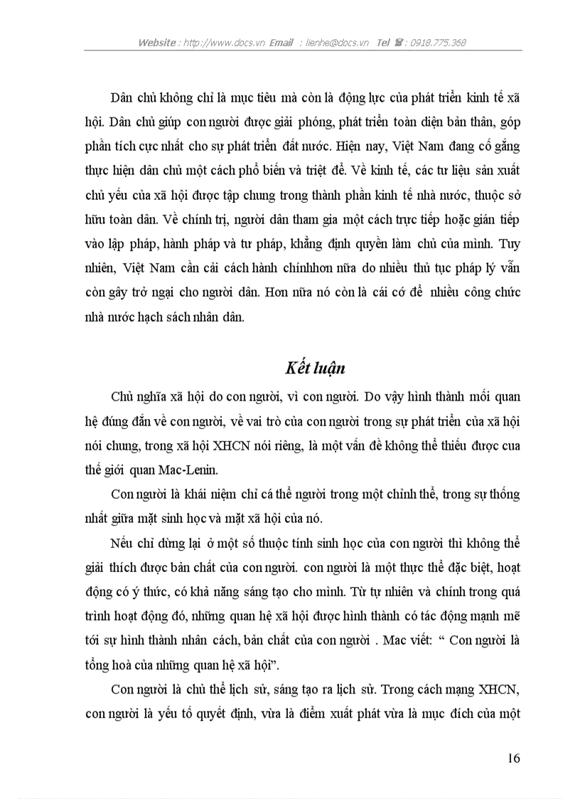 image for page Vận dụng quan điểm của triết học Mac lênin về vấn đề con người để tìm hiểu con người Việt Nam trong thời kì đẩy mạnh CNH HĐH