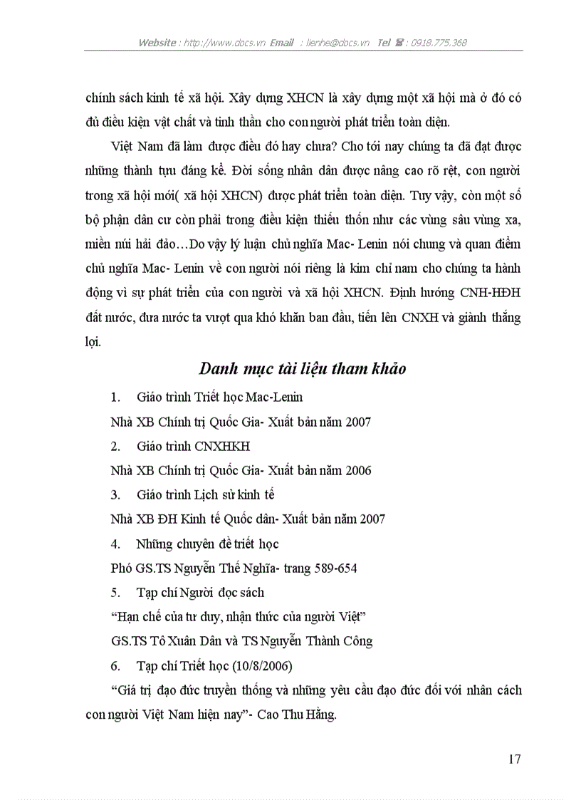 image for page Vận dụng quan điểm của triết học Mac lênin về vấn đề con người để tìm hiểu con người Việt Nam trong thời kì đẩy mạnh CNH HĐH