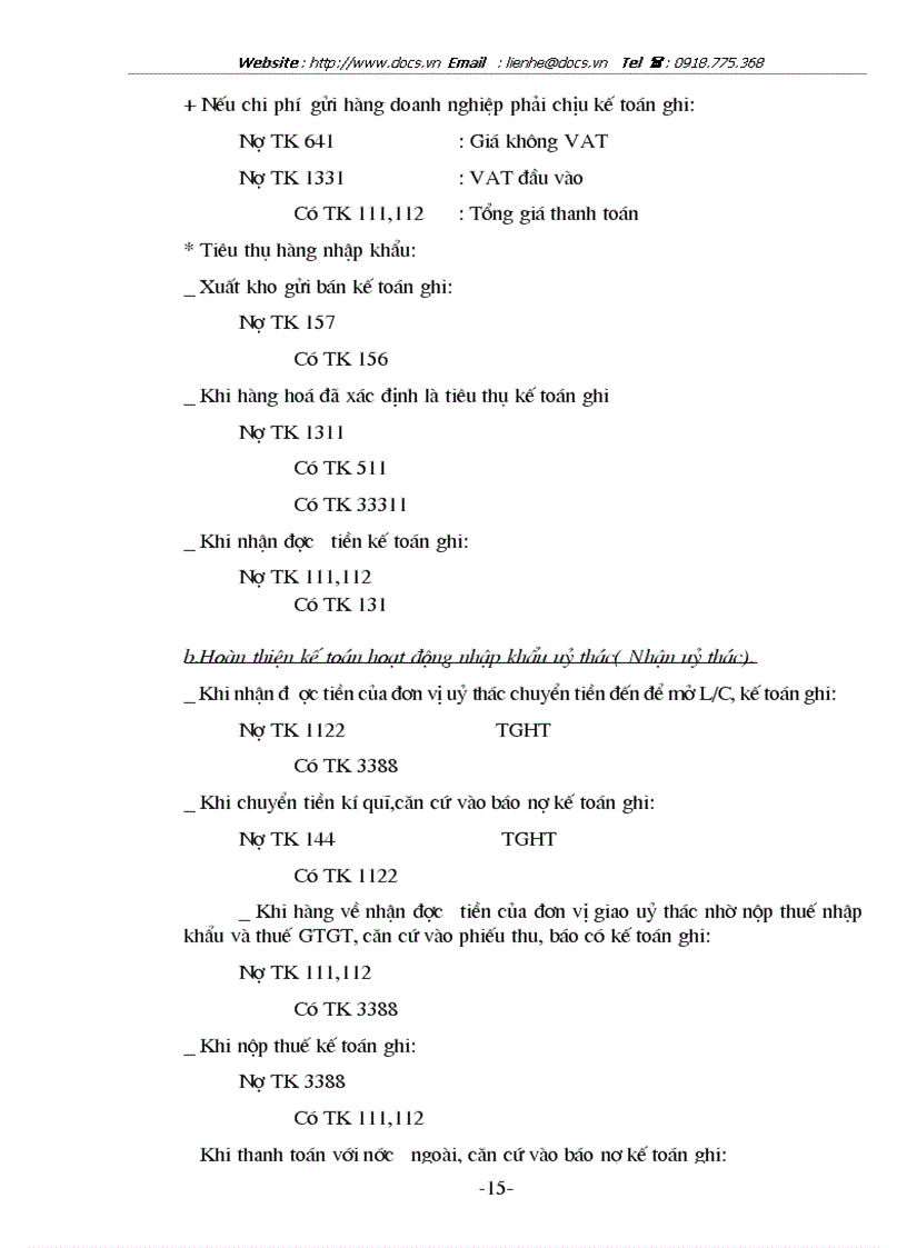 image for page Hoàn thiện kế toán hoạt động nhập khẩu hàng hoá trong doanh nghiệp xuất nhập khẩu Công ty xuất nhập khẩu tạp phẩm Hà Nội TOCONTAP