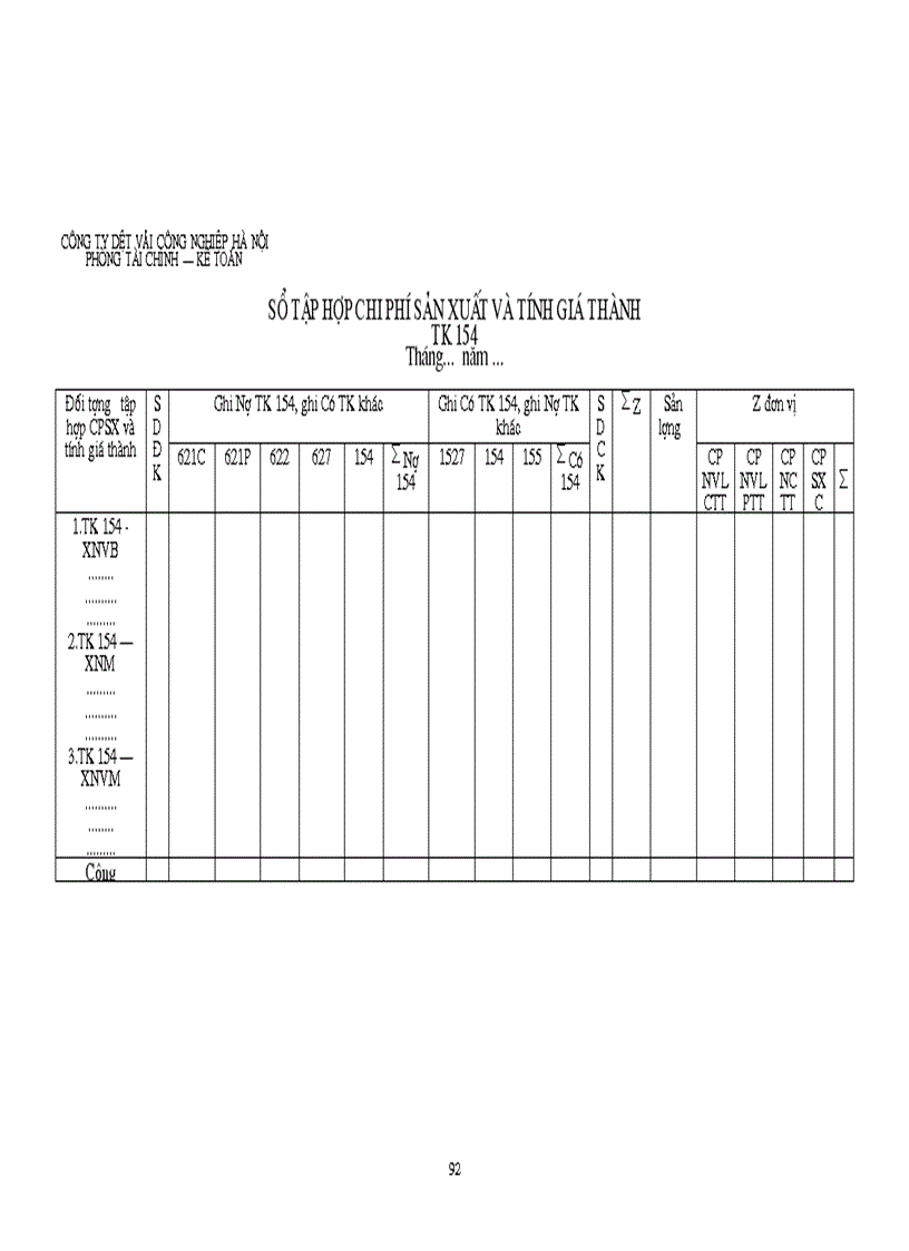 image for page Hoàn thiện công tác hạch toán chi phí sản xuất và tính giá thành sản phẩm tại công ty DVCNHN