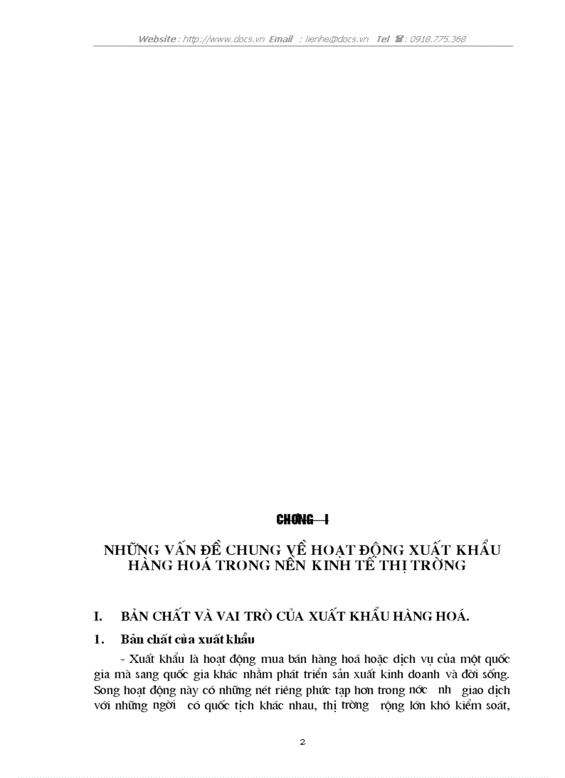 Một số biện pháp thúc đẩy xuất khẩu hàng hoá của Việt Nam sang thị trường Lào của công ty xuất nhập khẩu nam Hà Nội Simex