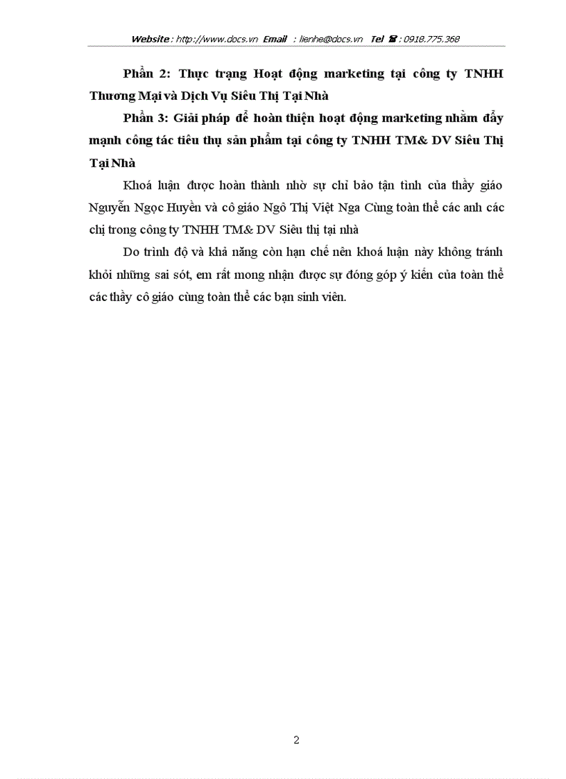 image for page Hoàn thiện hoạt động Marketing nhằm đẩy mạnh công tác TTSP tại C ty TNHH Thương Mại Dịch Vụ Siêu Thị Tại Nhà