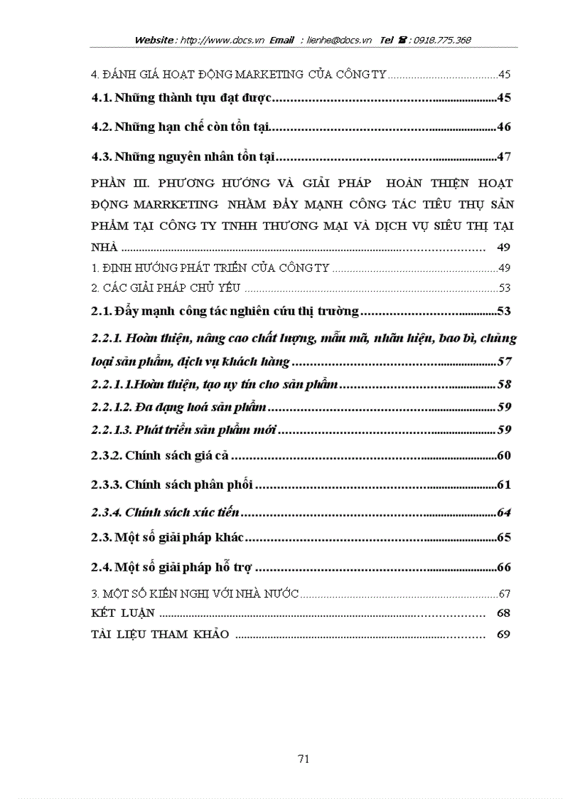image for page Hoàn thiện hoạt động Marketing nhằm đẩy mạnh công tác TTSP tại C ty TNHH Thương Mại Dịch Vụ Siêu Thị Tại Nhà