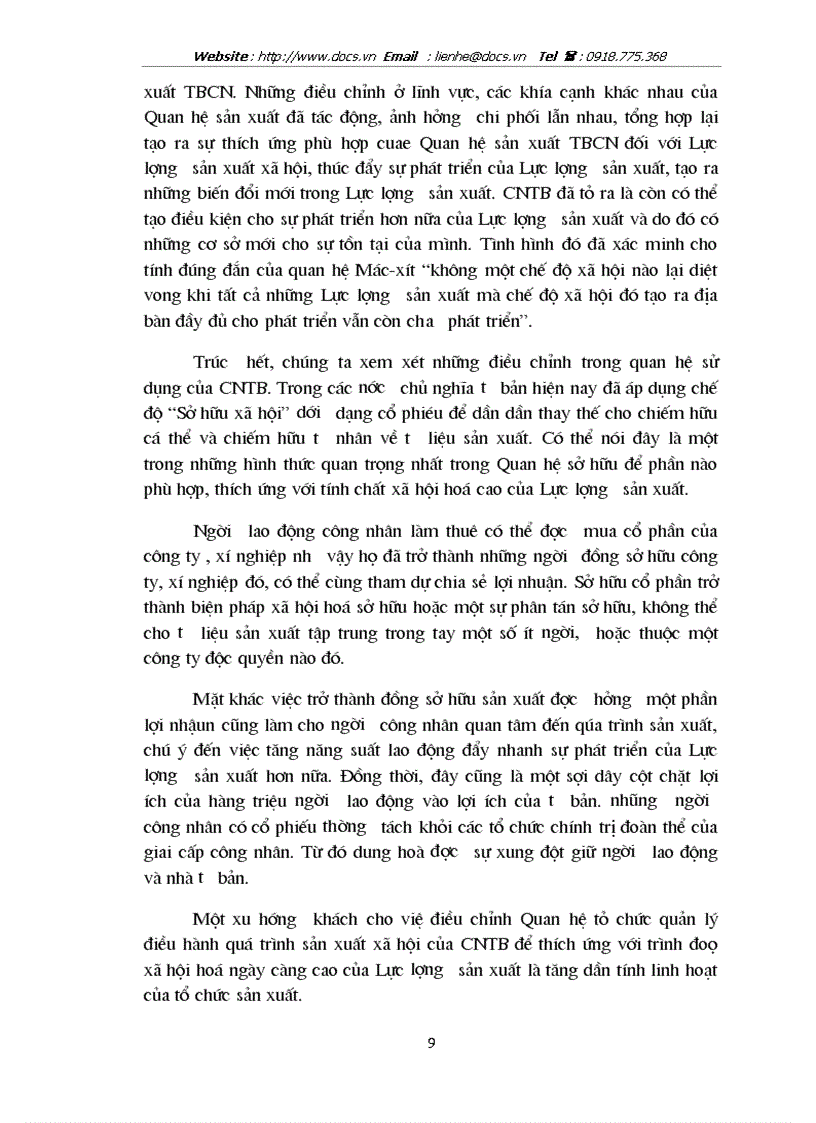 image for page Sự vận dụng quy luật QHSX phù hợp với tính chất trình độ của LLSX vào công cuộc đổi mới ở VN của Đảng ta hiện nay