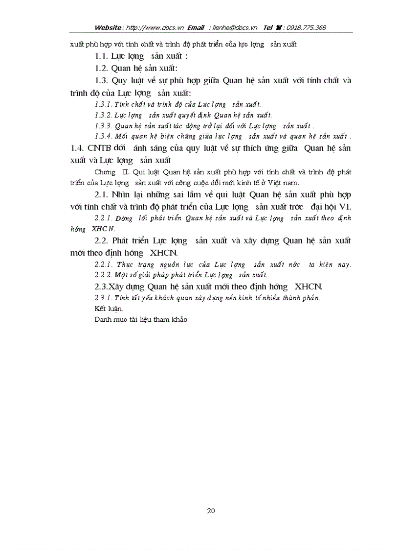 image for page Sự vận dụng quy luật QHSX phù hợp với tính chất trình độ của LLSX vào công cuộc đổi mới ở VN của Đảng ta hiện nay