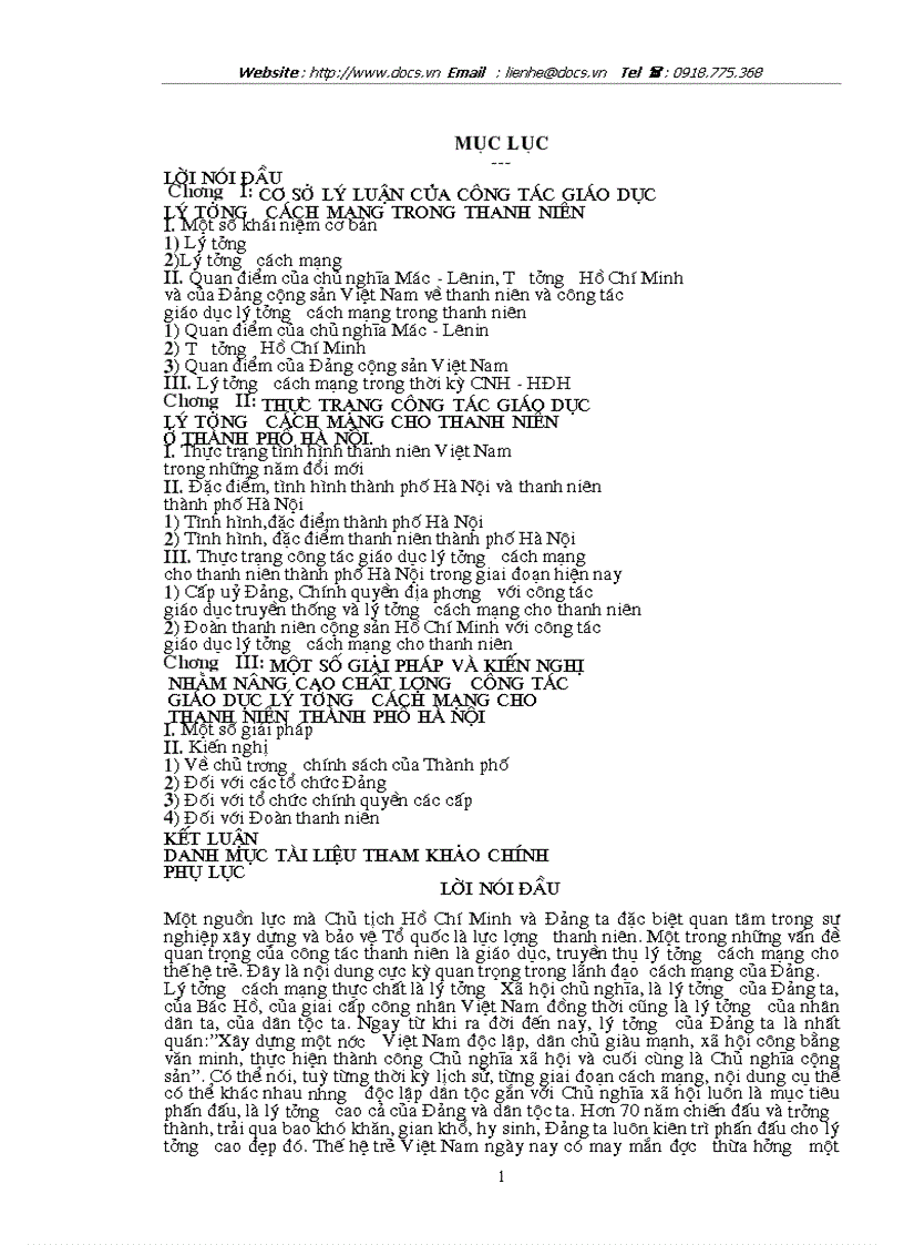image for page Công tác giáo dục lý tưởng cách mạng cho thanh niên trong phạm vi thành phố Hà Nội