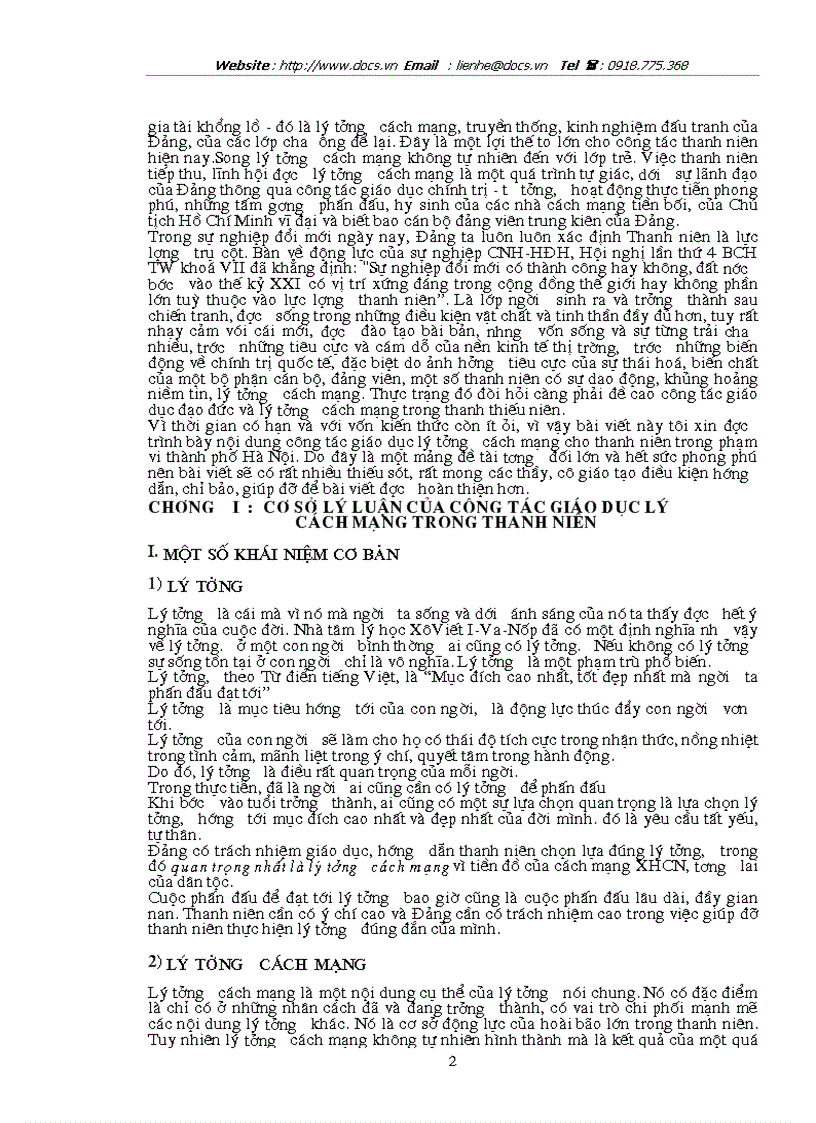 image for page Công tác giáo dục lý tưởng cách mạng cho thanh niên trong phạm vi thành phố Hà Nội