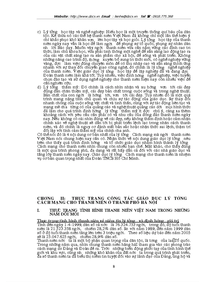 image for page Công tác giáo dục lý tưởng cách mạng cho thanh niên trong phạm vi thành phố Hà Nội