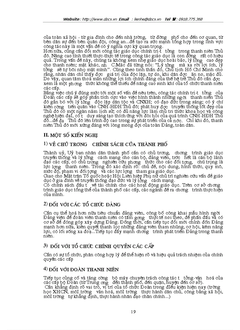 image for page Công tác giáo dục lý tưởng cách mạng cho thanh niên trong phạm vi thành phố Hà Nội