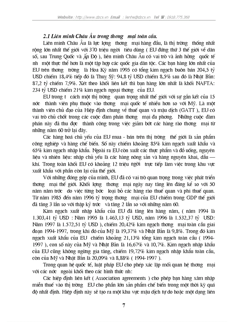 image for page Một số giải pháp thúc đẩy hoạt động xuất khẩu hàng hoá của Việt Nam sang thị trường EU giai đoạn 2001 2010