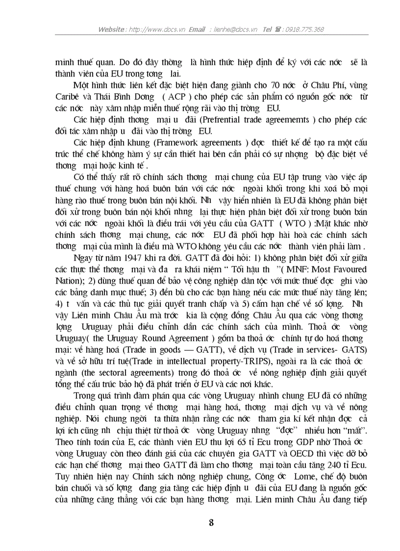 image for page Một số giải pháp thúc đẩy hoạt động xuất khẩu hàng hoá của Việt Nam sang thị trường EU giai đoạn 2001 2010