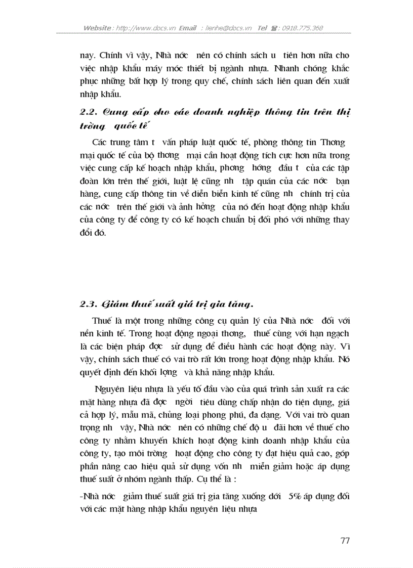 image for page Hoạt động nhập khẩu nguyên liệu nhựa phục vụ sản xuất trong nước tại Công ty Thương mại và xuất nhập khẩu Hà Nội thực trạng và giải pháp