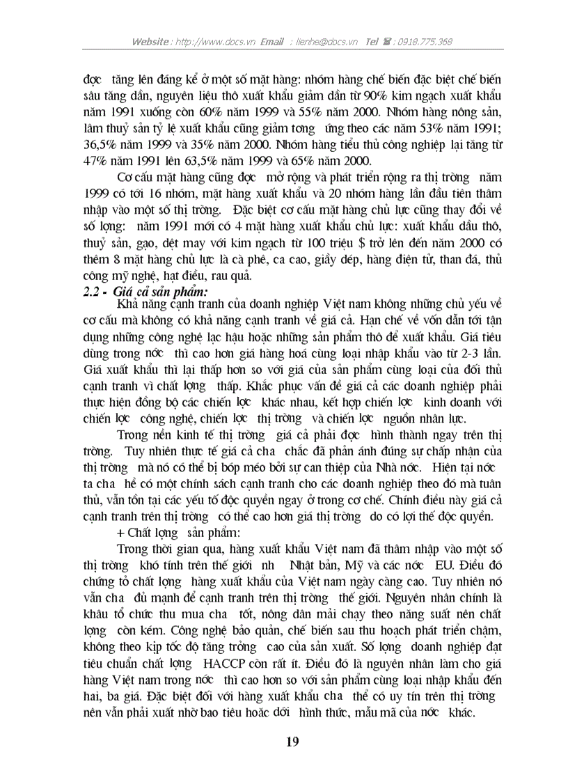 image for page Những giải pháp nâng cao khả năng cạnh tranh của một số mặt hàng xuất khẩu chủ yếu ở Tổng công ty xuất nhập khẩu nông sản và thực phẩm chế biến