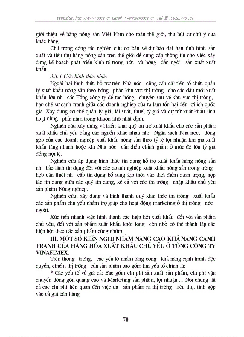 image for page Những giải pháp nâng cao khả năng cạnh tranh của một số mặt hàng xuất khẩu chủ yếu ở Tổng công ty xuất nhập khẩu nông sản và thực phẩm chế biến