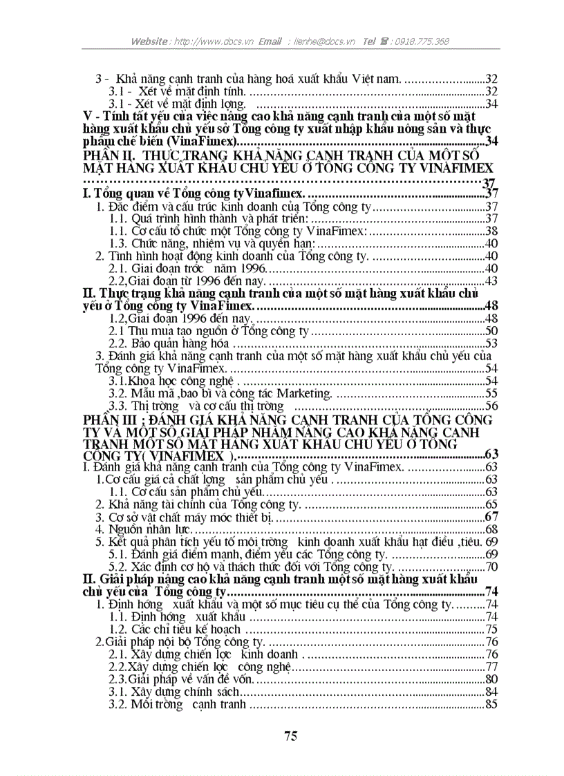 image for page Những giải pháp nâng cao khả năng cạnh tranh của một số mặt hàng xuất khẩu chủ yếu ở Tổng công ty xuất nhập khẩu nông sản và thực phẩm chế biến