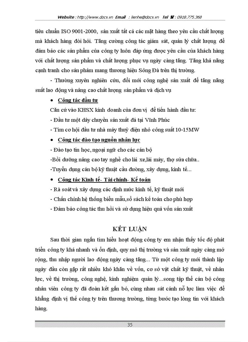 image for page Báo cáo thực tập tổng hợp tại Công ty Cổ phần công trình giao thông Sông Đà