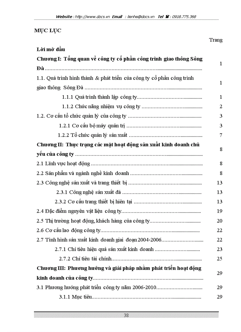 image for page Báo cáo thực tập tổng hợp tại Công ty Cổ phần công trình giao thông Sông Đà