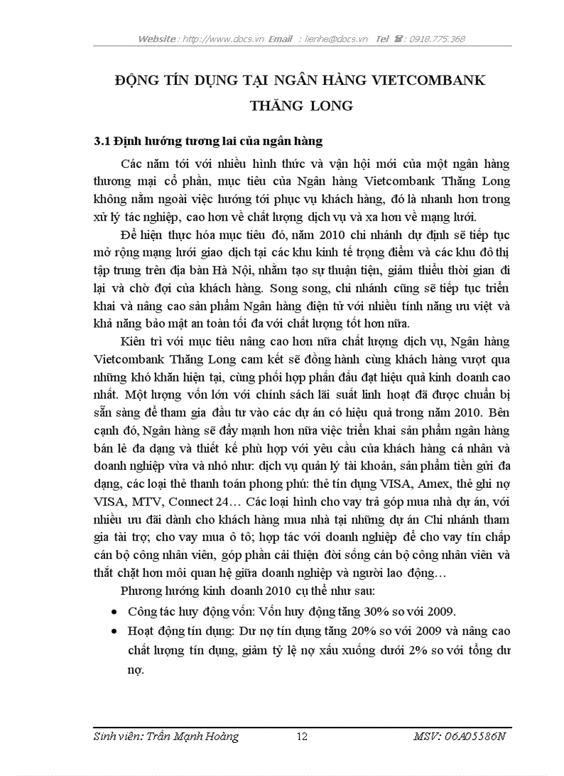 image for page Rủi ro tín dụng và một số biện pháp hạn chế rủi ro tại ngân hàng tmcp ngoại thương việt nam chi nhánh thăng long