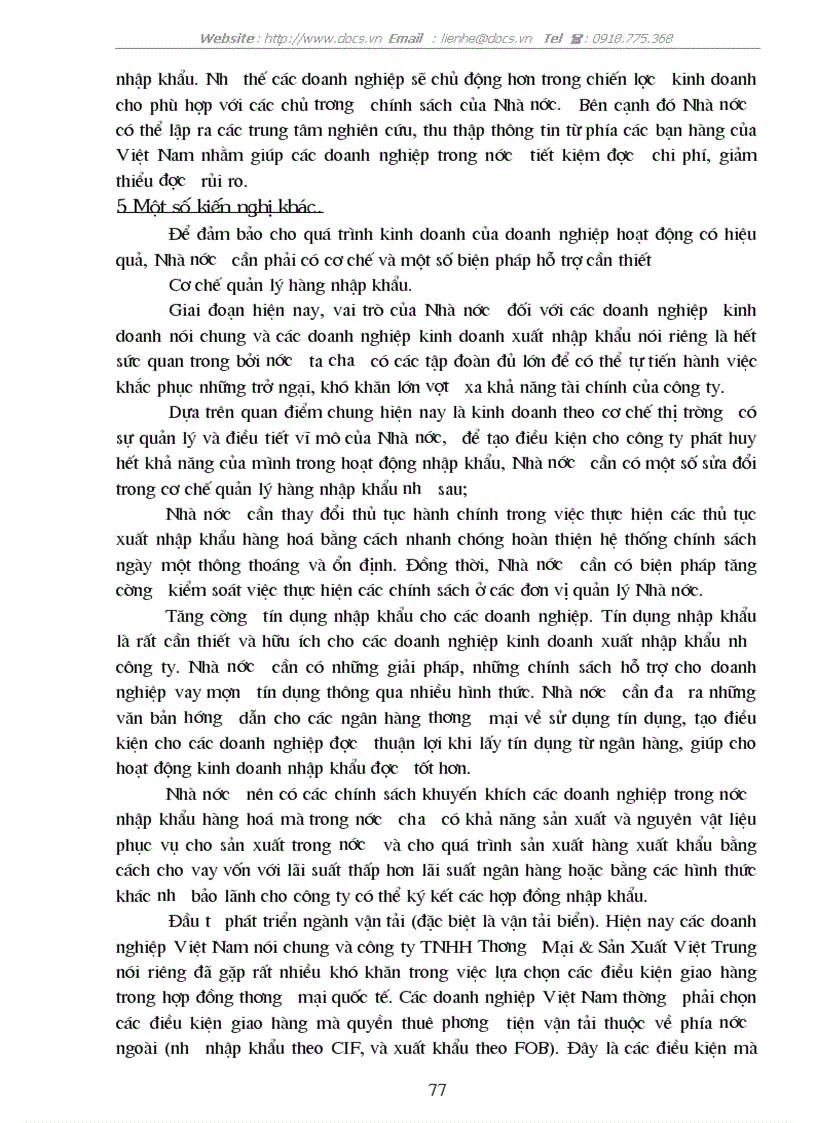 image for page Hoạt động nhập khẩu của Công ty TNHH Thương Mại Sản Xuất Việt Trung thực trạng và giải pháp