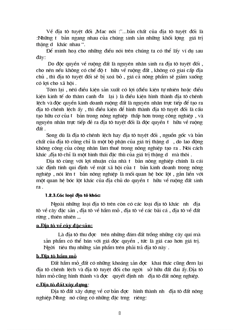 image for page Lý luận về địa tô của CácMac và sự vận dụng vào chính sách đất đai ở Việt Nam hiện nay