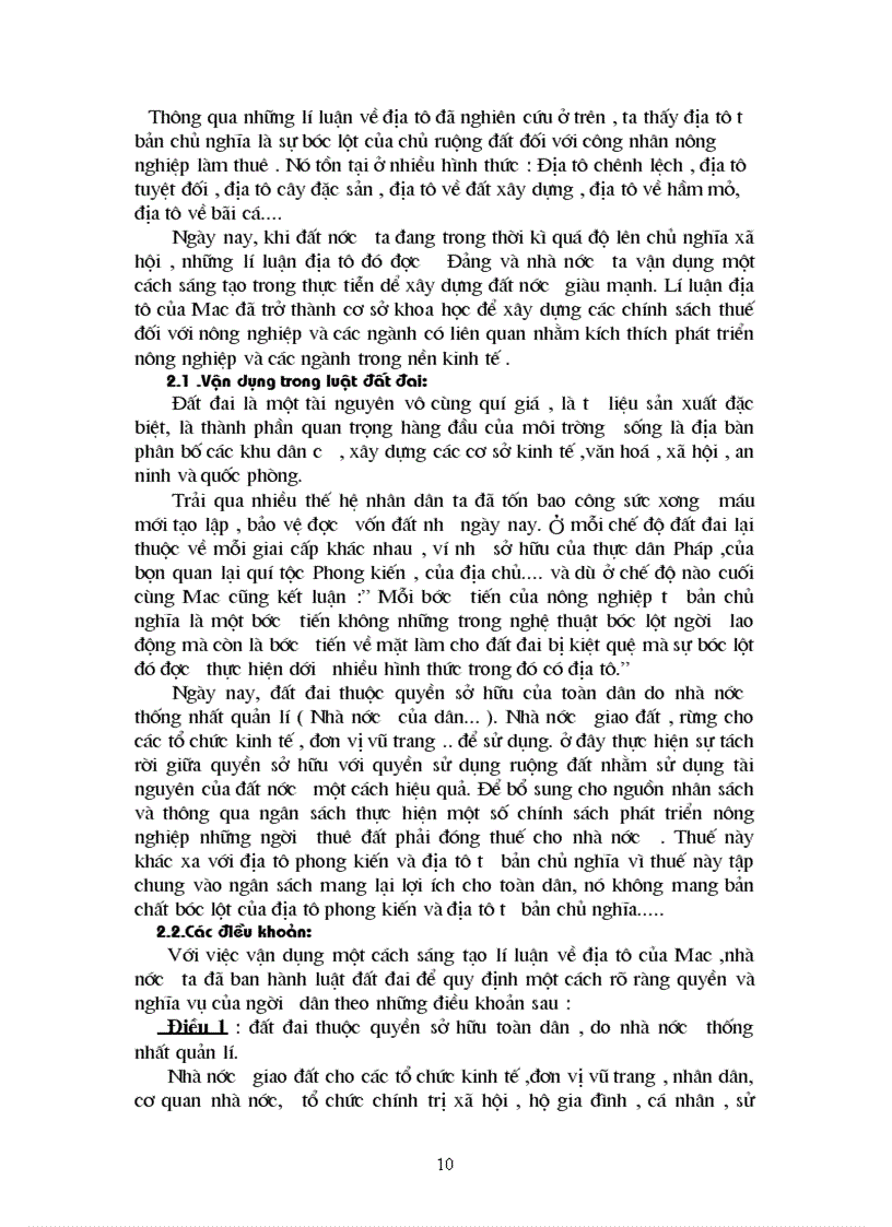 image for page Lý luận về địa tô của CácMac và sự vận dụng vào chính sách đất đai ở Việt Nam hiện nay