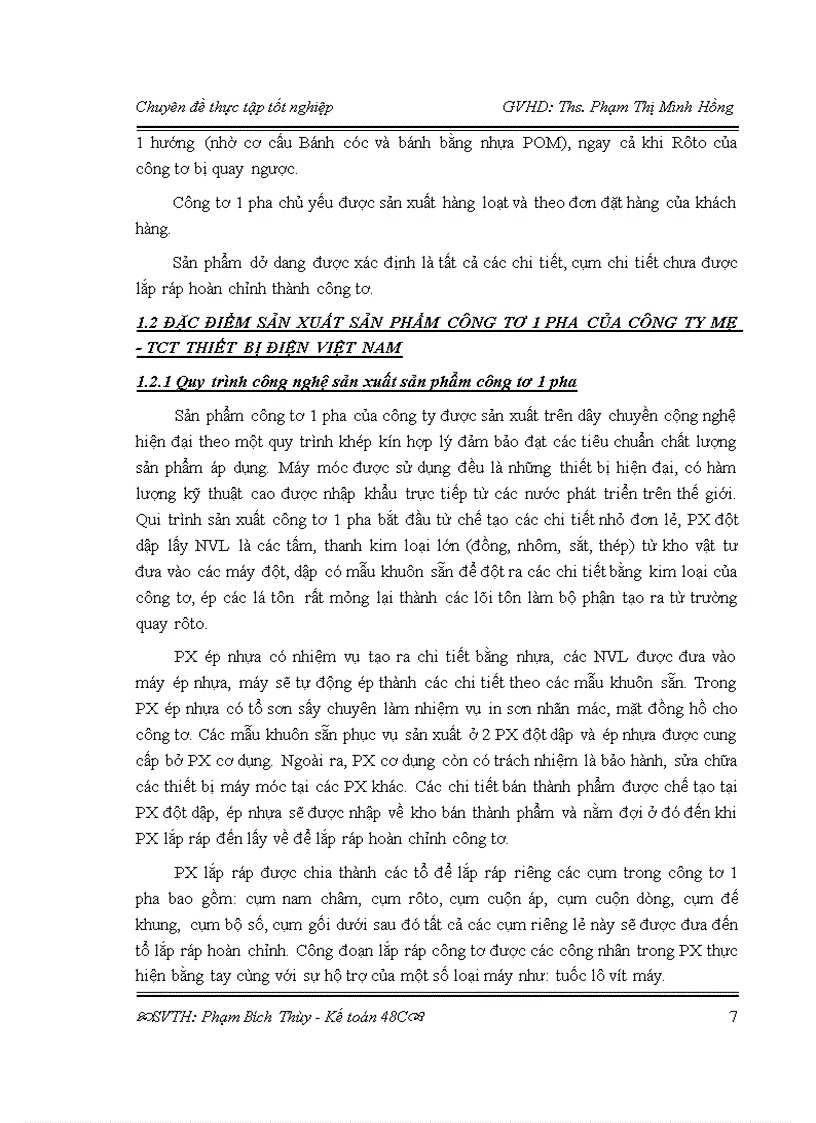 image for page Hoàn thiện kế toán chi phí sản xuất và tính giá thành sản phẩm tại công ty mẹ tct thiết bị điện việt nam
