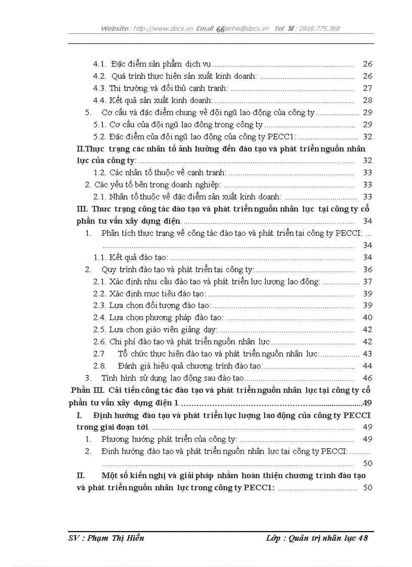 image for page Cải tiến đào tạo và phát triển nguồn nhân lực tại công ty cổ phần tư vấn xây dựng điện 1
