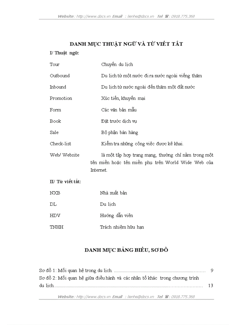 image for page Hoàn thiện quy trình điều hành chương trình du lịch nội địa tại công ty Đầu tư và Du lịch Sao Việt