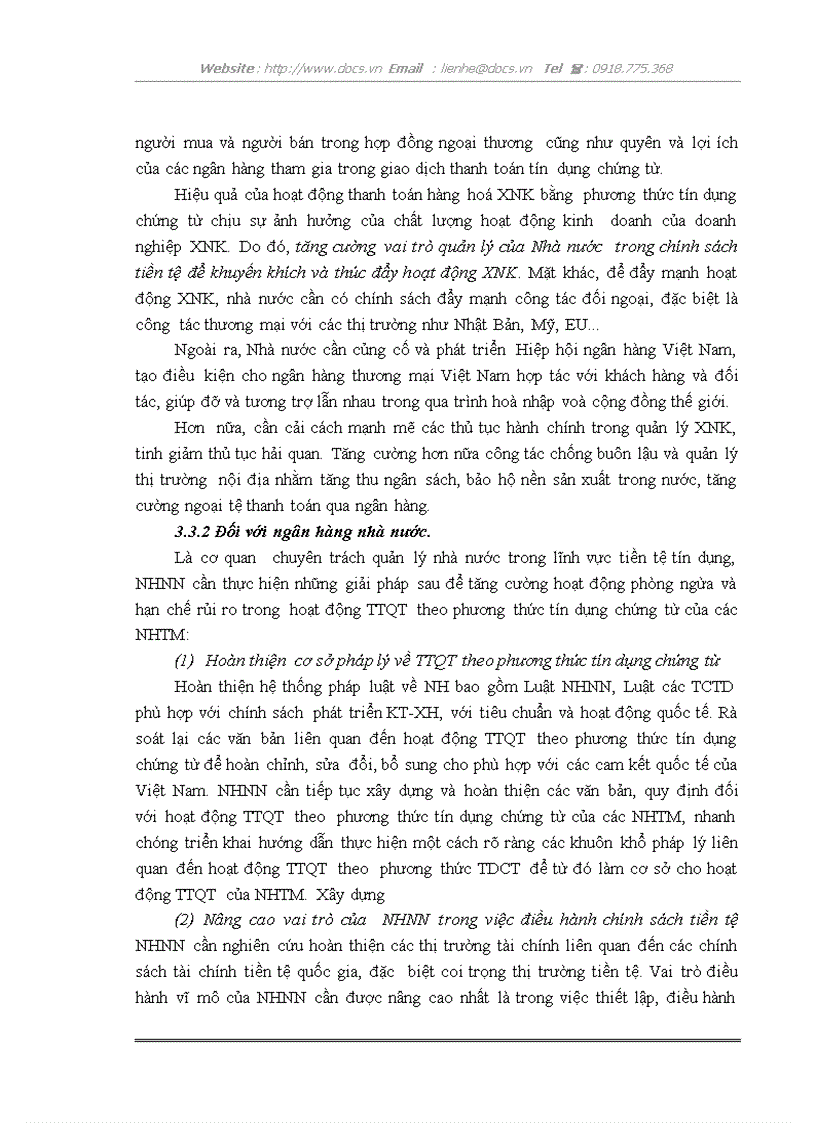 image for page Nâng cao hiệu quả thanh toán quốc tế theo phương thức tín dụng chứng từ tại ngân hàng thương mại cổ phần kỹ thương việt nam techcombank