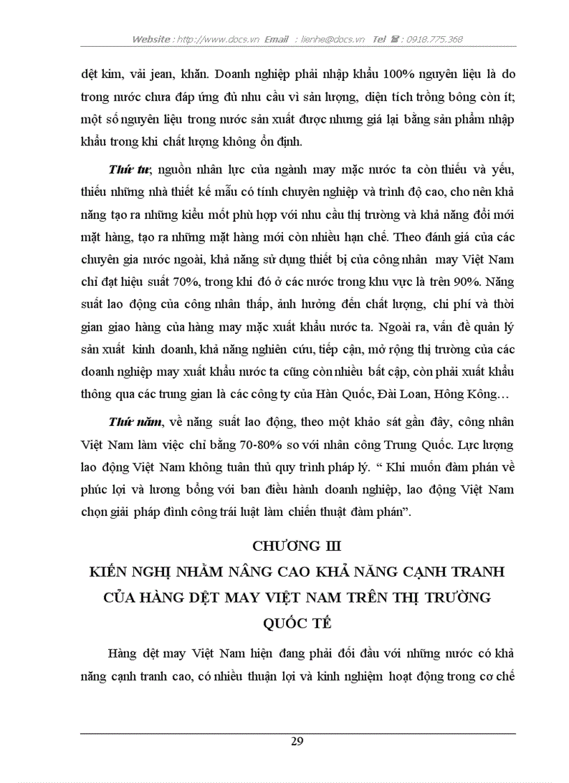 image for page Nâng cao khả năng cạnh tranh của hàng dệt may Việt Nam trên thị trường quốc tế