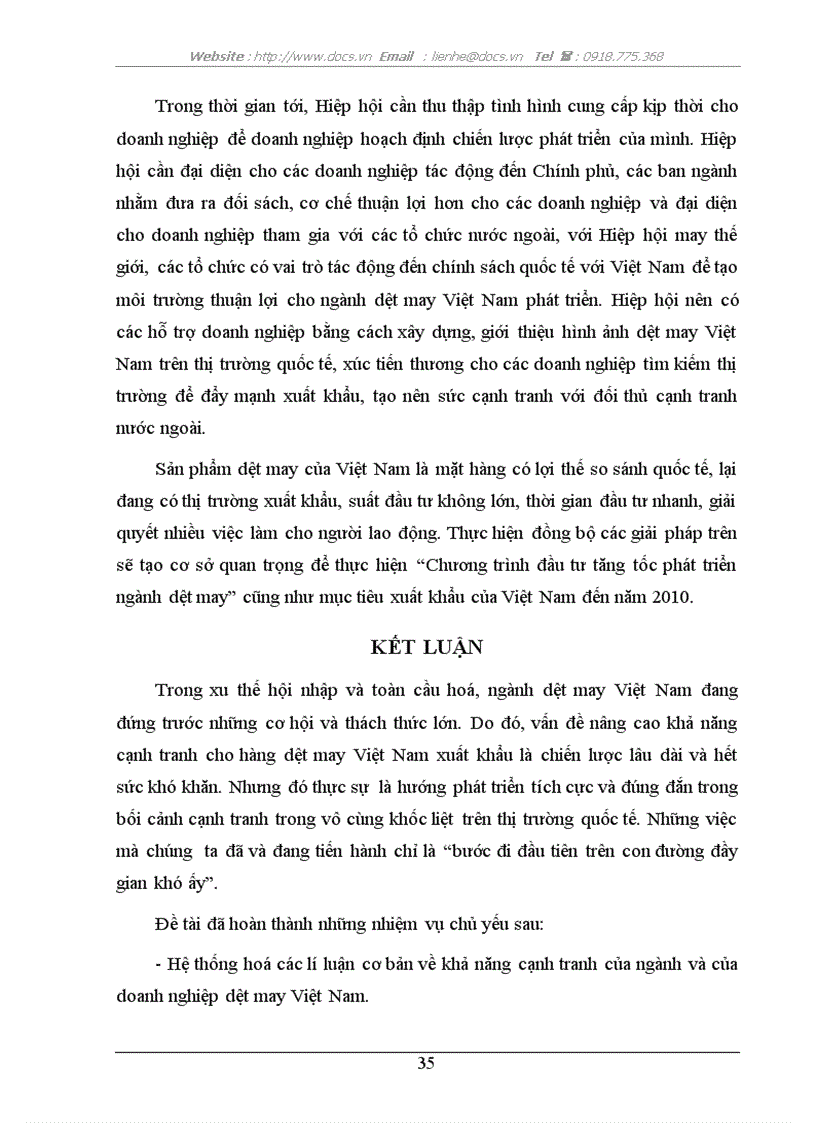 image for page Nâng cao khả năng cạnh tranh của hàng dệt may Việt Nam trên thị trường quốc tế