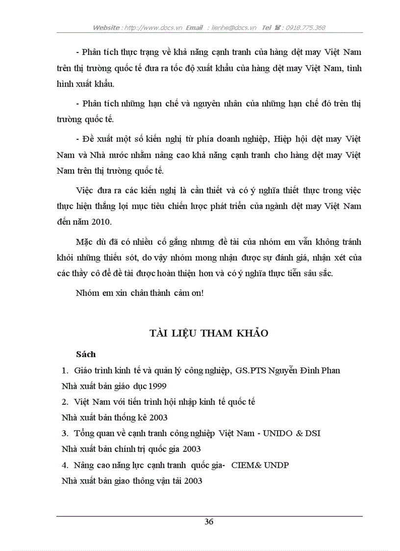 image for page Nâng cao khả năng cạnh tranh của hàng dệt may Việt Nam trên thị trường quốc tế