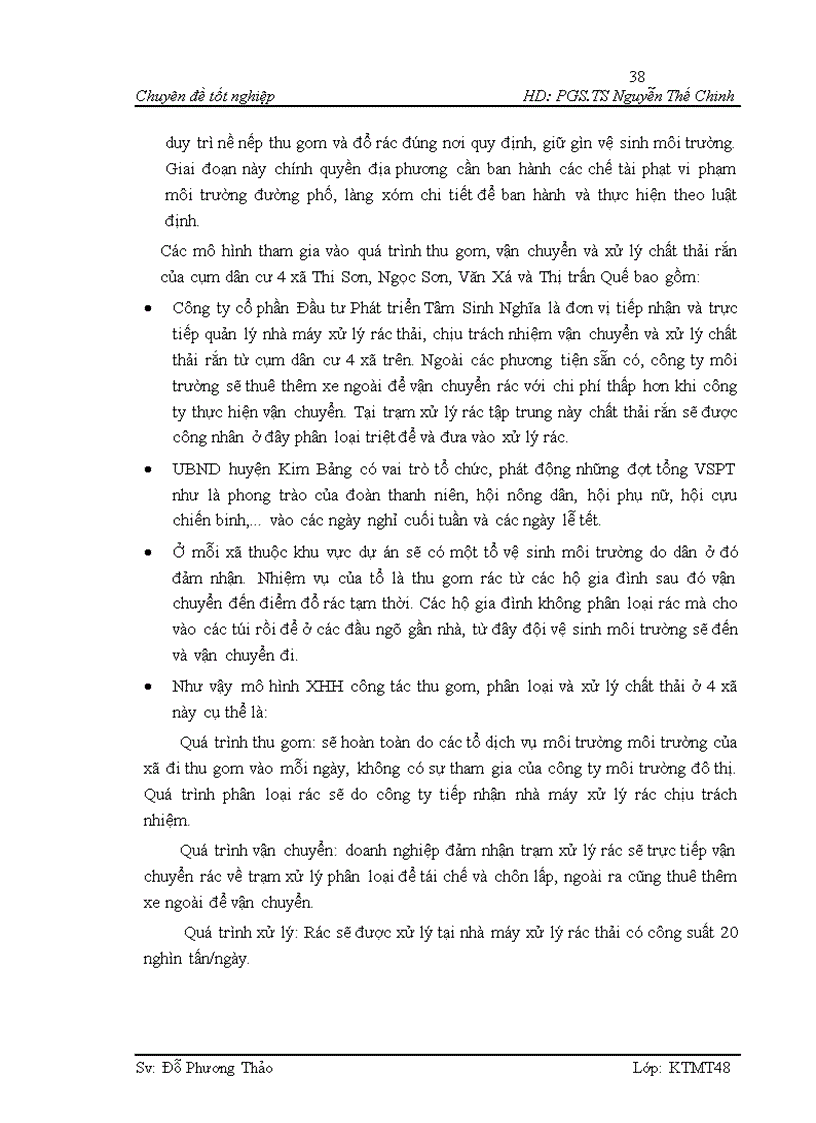 image for page Đánh giá hiệu qủa kinh tế xã hội môi trường của dự án xây dựng mô hình xã hội hóa công tác phân loại thu gom và xử lý rác thải cụm dân cư 4 xã Thi