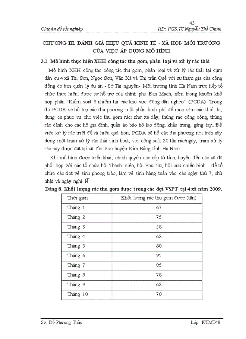 image for page Đánh giá hiệu qủa kinh tế xã hội môi trường của dự án xây dựng mô hình xã hội hóa công tác phân loại thu gom và xử lý rác thải cụm dân cư 4 xã Thi