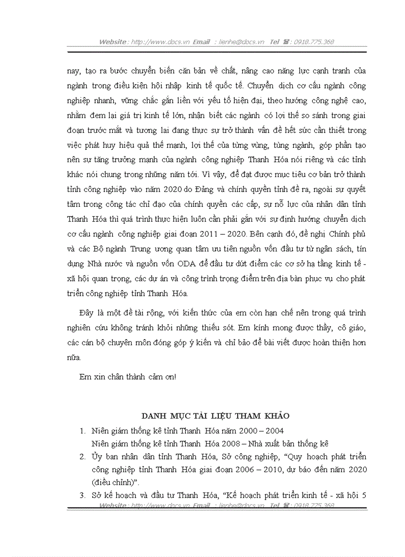 image for page Định hướng và giải pháp chuyển dịch cơ cấu ngành công nghiệp tỉnh Thanh Hóa giai đoạn 2011 2020 theo hướng công nghiệp hóa hiện đại hóa