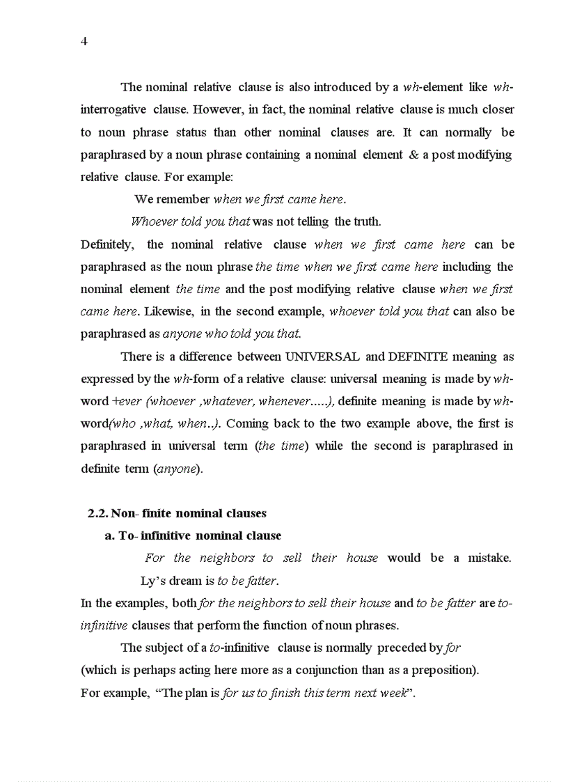 image for page Theory and practical application of nominal clauses adverbial clauses direct indirect speech in finance
