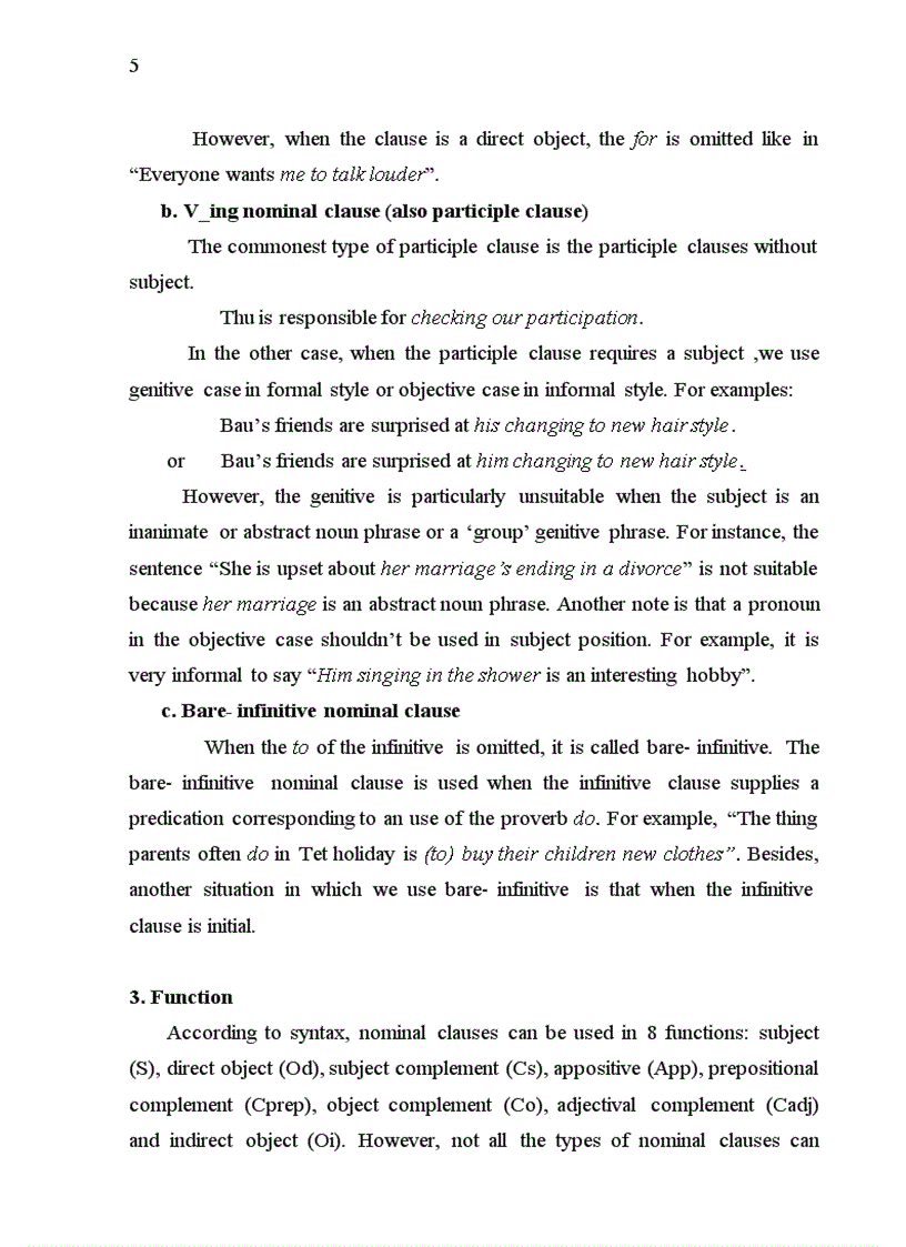 image for page Theory and practical application of nominal clauses adverbial clauses direct indirect speech in finance