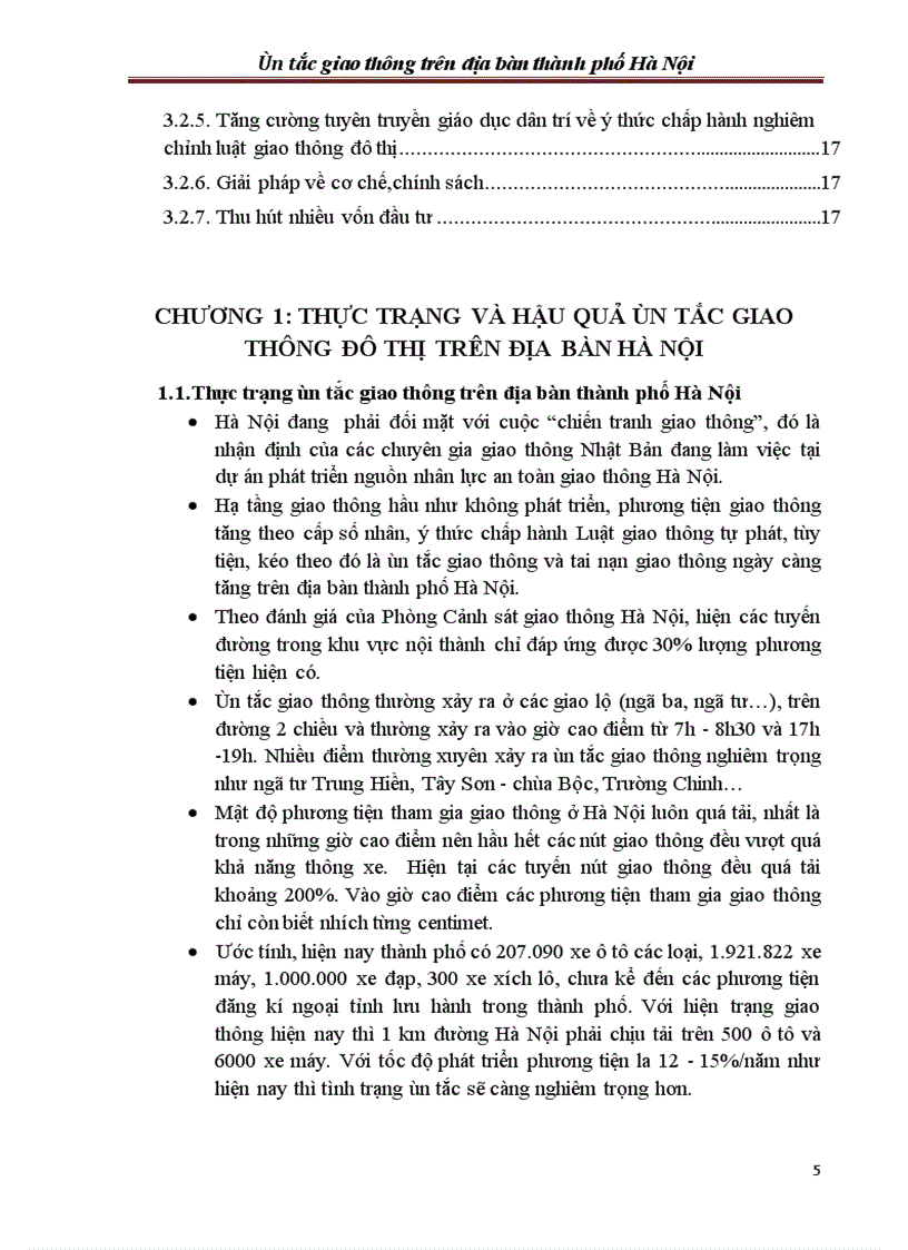 image for page Đề tài nghiên cứu khoa học ùn tắc giao thông trên địa bàn hà nội