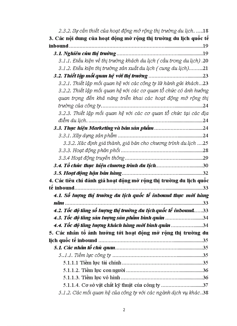 Mở rộng thị trường du lịch quốc tế inbound của công ty TNHH nhà nước MTV đầu tư thương mại và du lịch Thắng Lợi