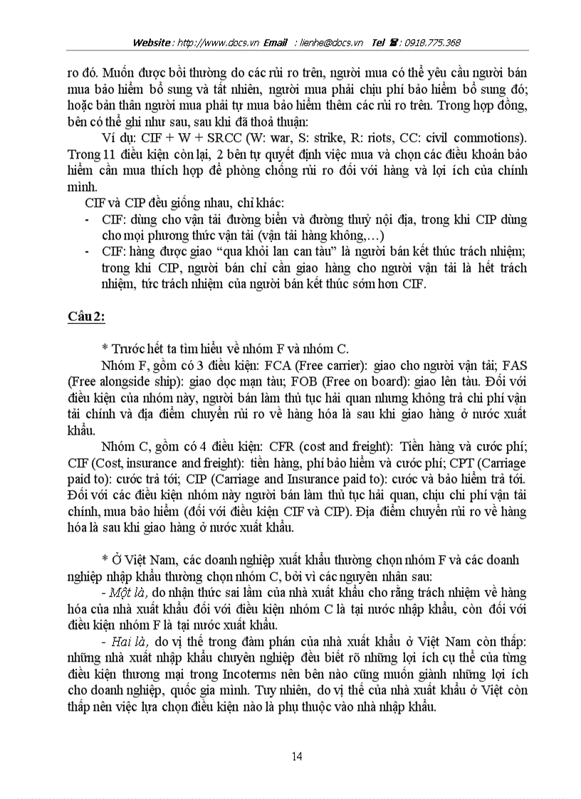image for page Các tình huống áp dụng cip trong incoterms 2000