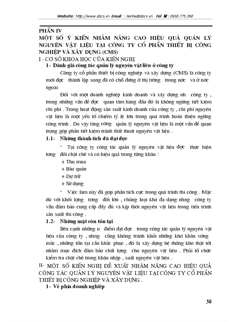 image for page Công tác quản lý nguyên vật liệu tại công ty Cổ phần thiết bị công nghiệp và xây dựng