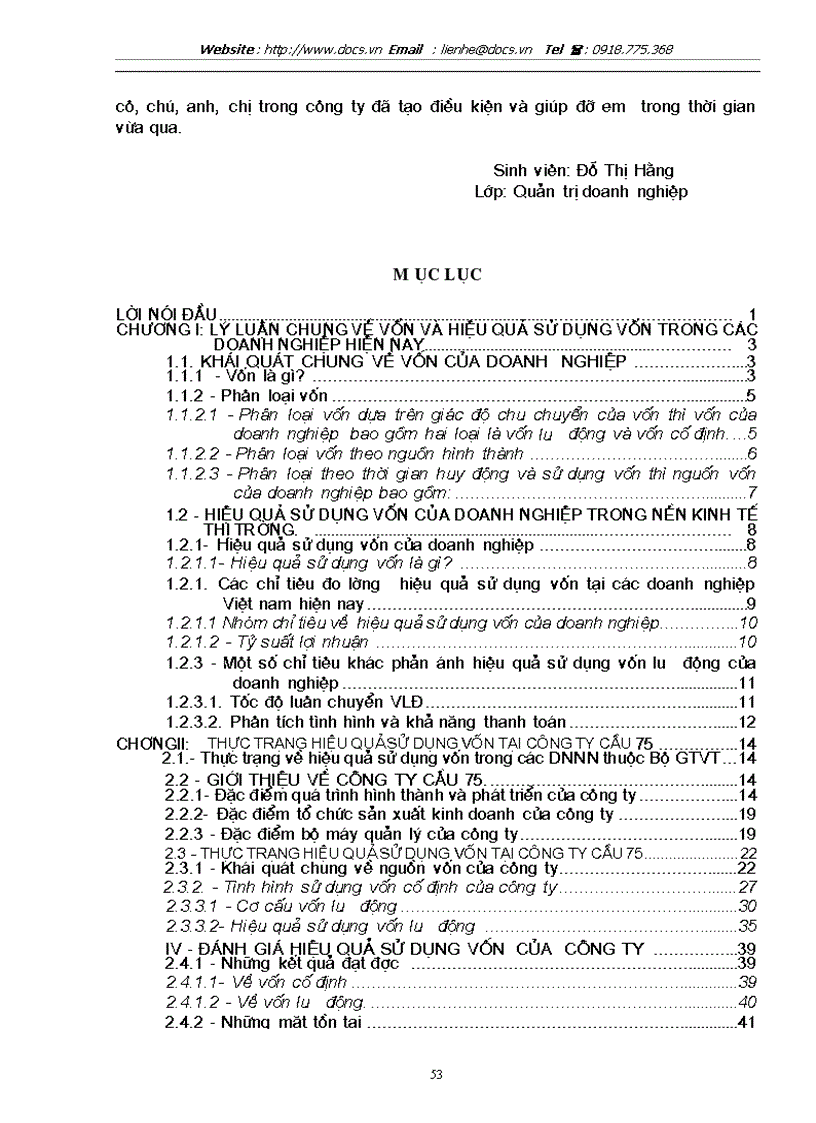 image for page Một số vấn đề về vốn và nâng cao hiệu quả sử dụng vốn tại Công ty cầu 75 thuộc Tổng công ty công trình giao giao thông 8 Bộ Giao Thông Vận tải