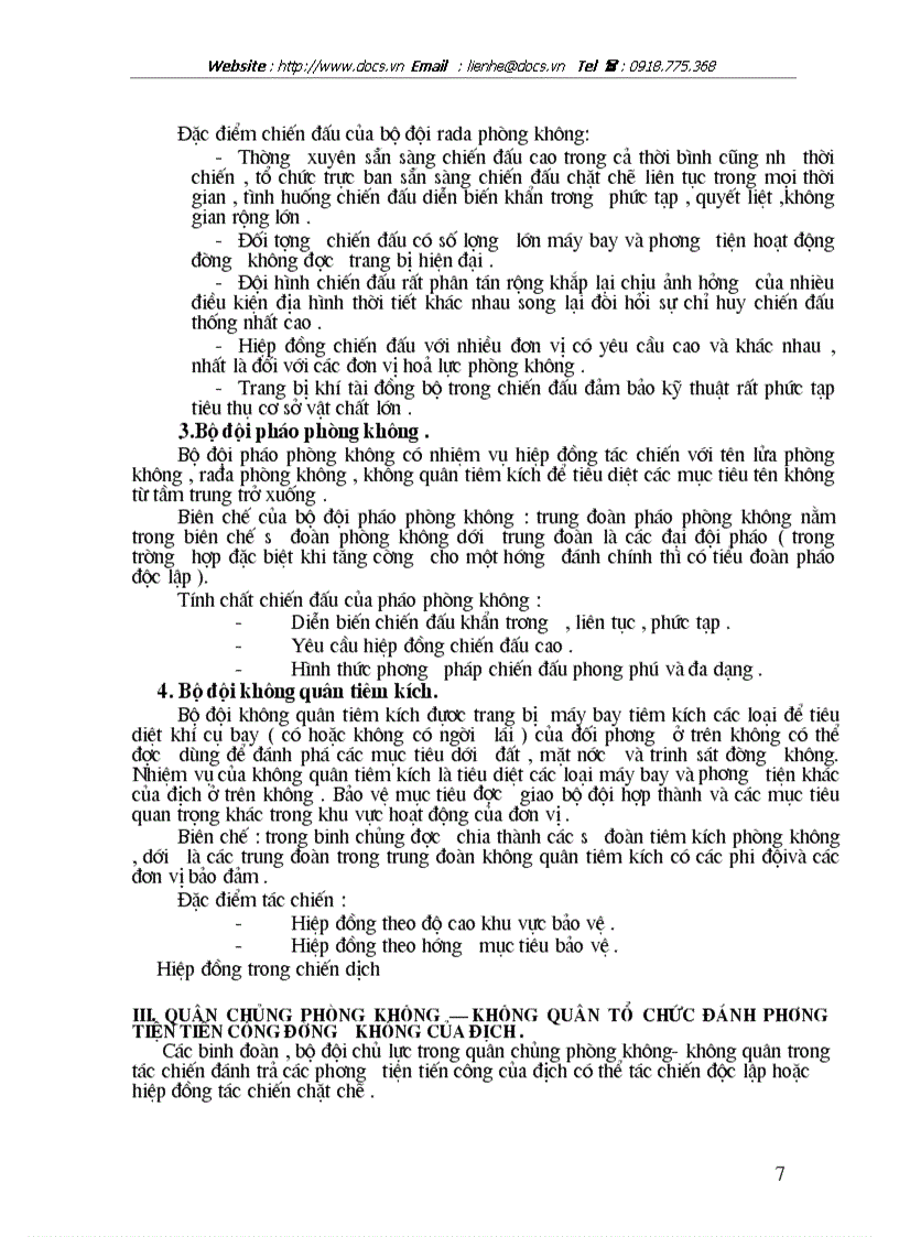 image for page Vai trò của quân chủng phòng không không quân trong chiến đấu đánh trả phương tiện tiến công đường không của địch lt quân sự gt