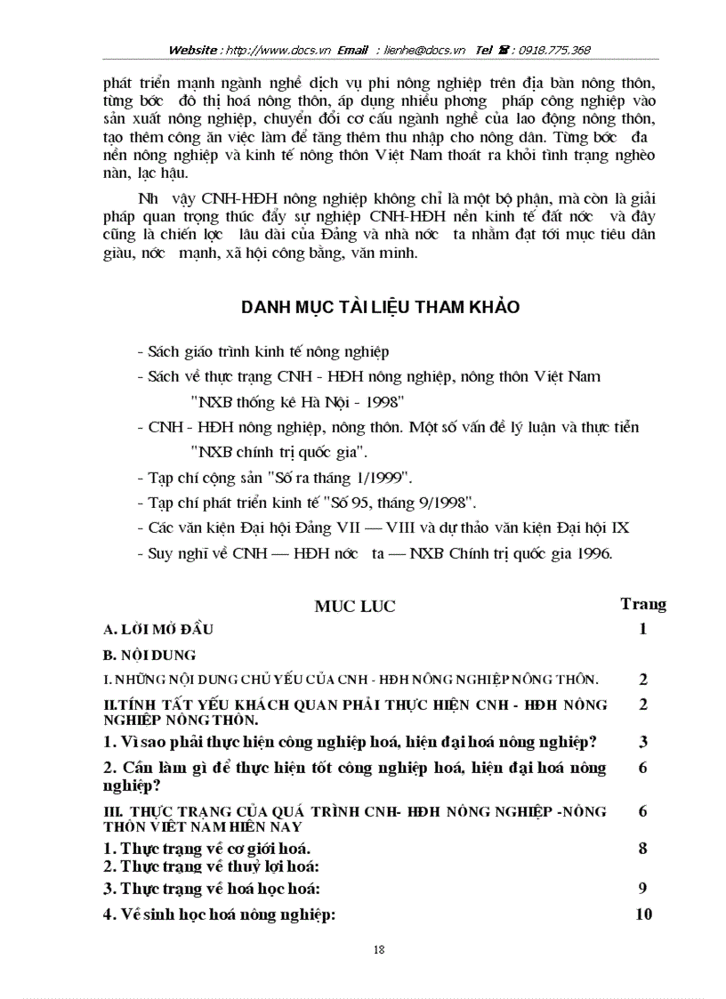 image for page Thực trạng của quá trình CNH HĐH nông nghiệp nông thôn VN hiện nay